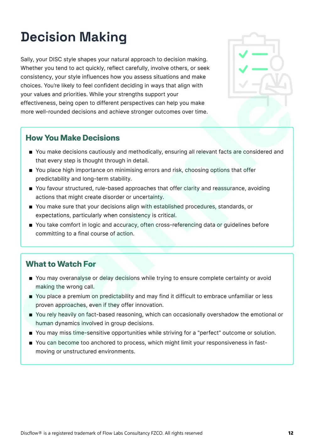 Core 2.0 sample report, page 12